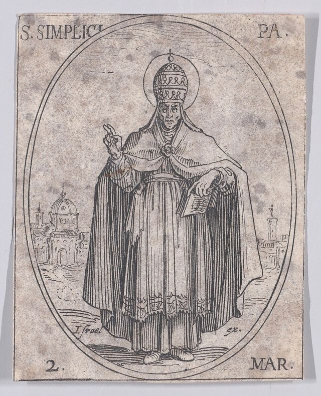 St. Simplicius, Pope